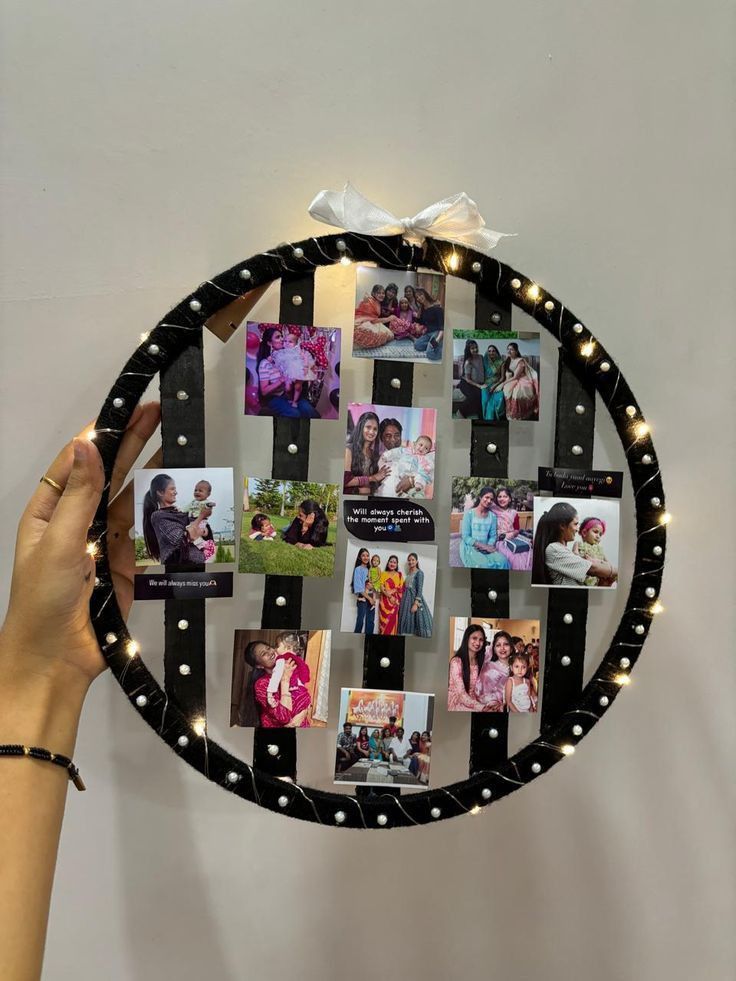 Handmade Photo Collage Hoop Frame