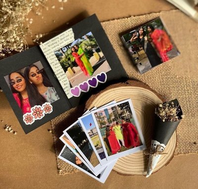 Handmade Photo Scrapbook & Polaroid Gift Set