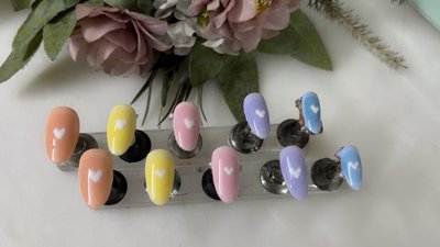 Pastel shades press ons 1bx