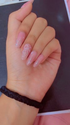 Pink press ons 1bx