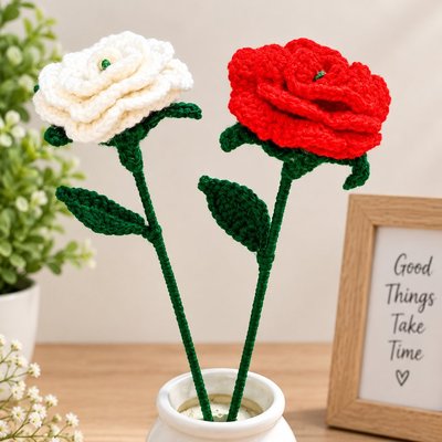 Handmade Crochet Carnation Flowers