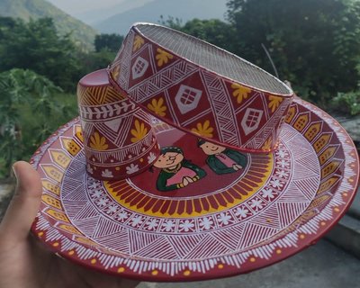 Handpainted Warli Art Ceramic Dinner Set