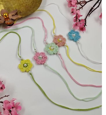 Handmade Crochet Flower Rakhi
