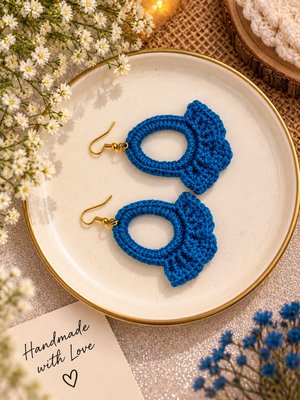 Handmade Crochet Butterfly Earrings