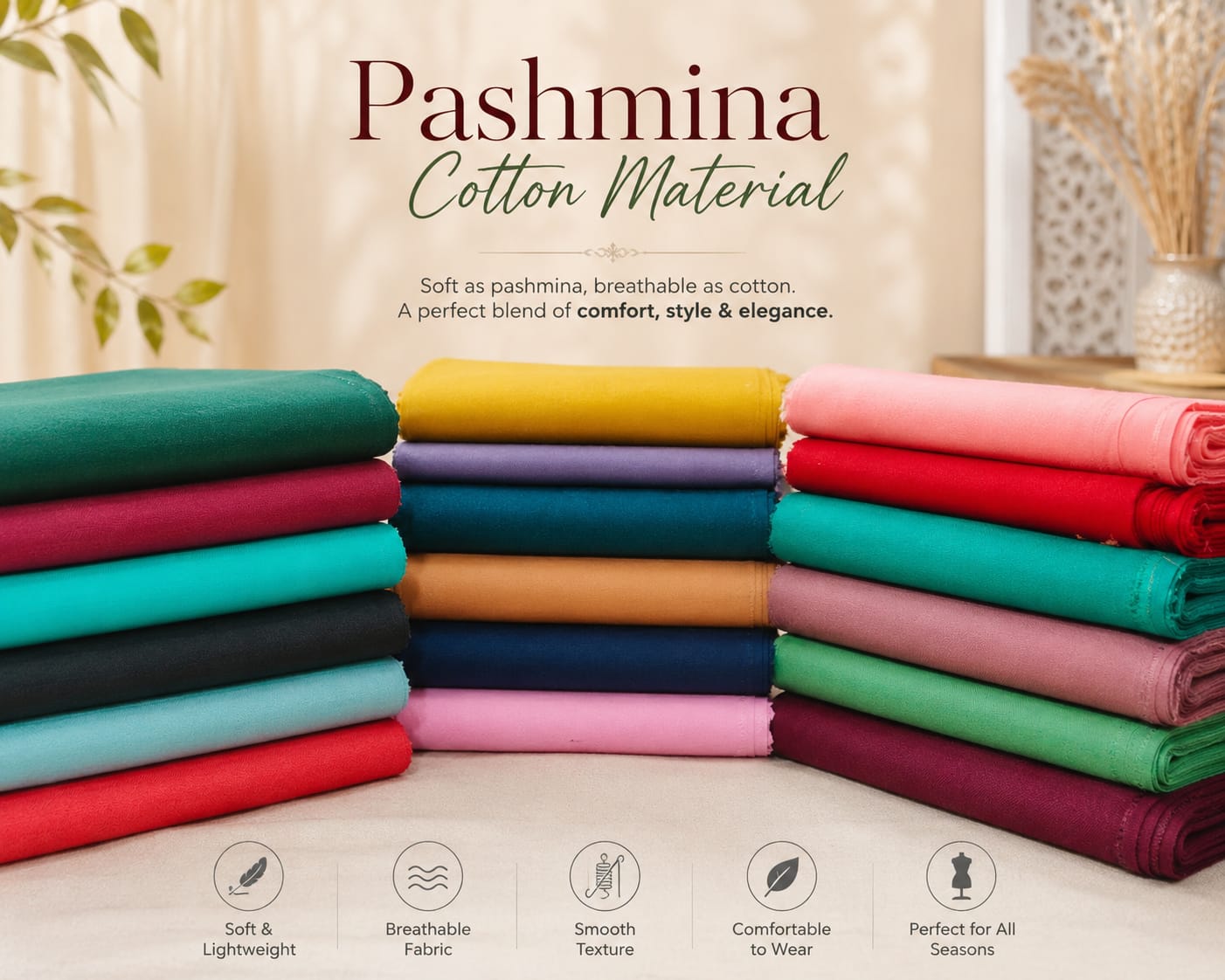 Pashmina Cotton Material
