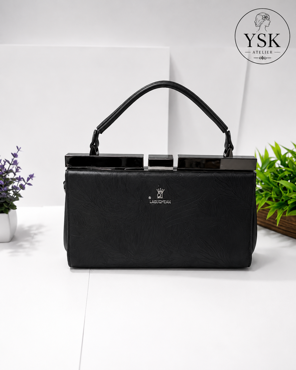 ROYAL BLOOM CLUTCH – Black — Ysk Atelier