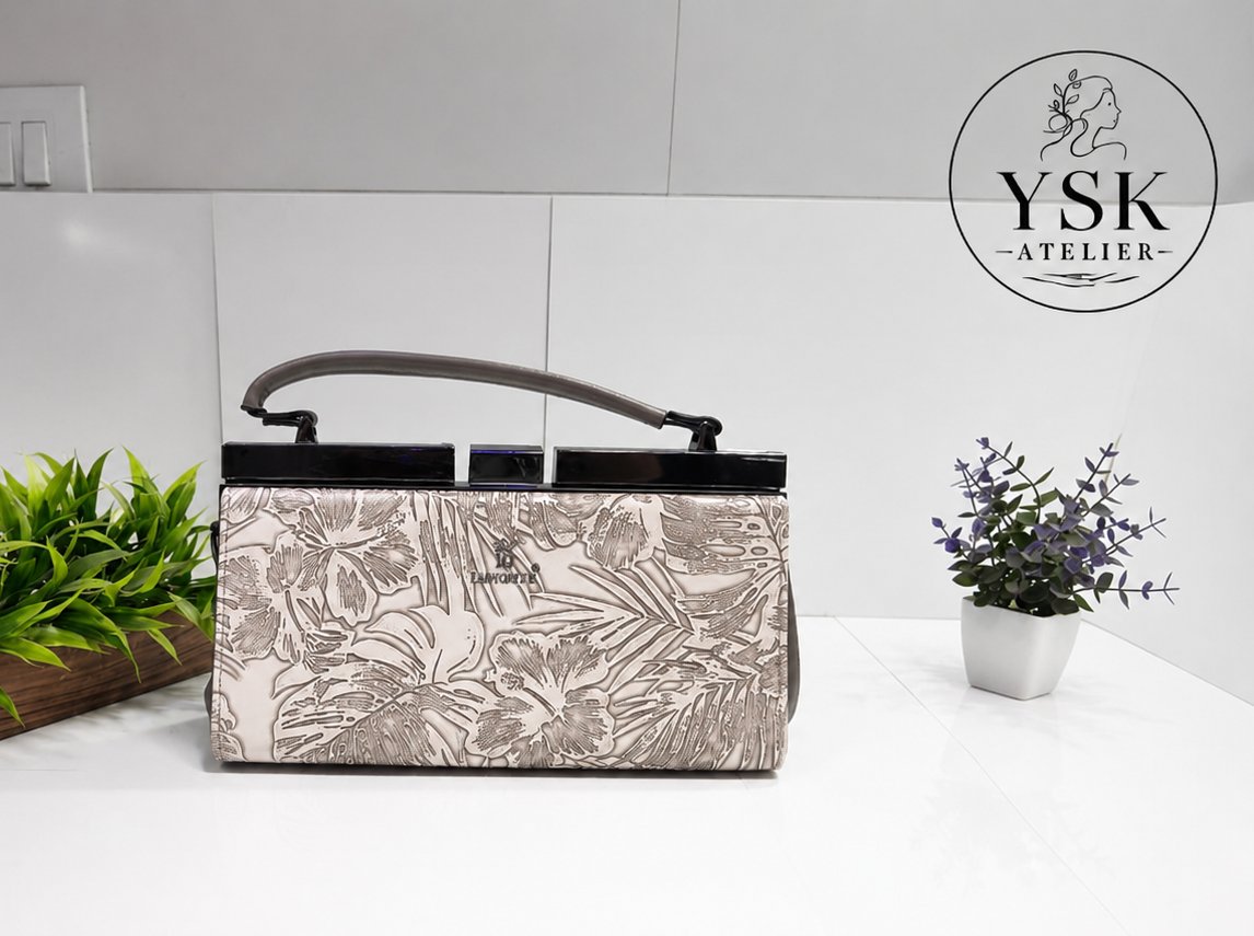 ROYAL BLOOM CLUTCH – Ivory — Ysk Atelier