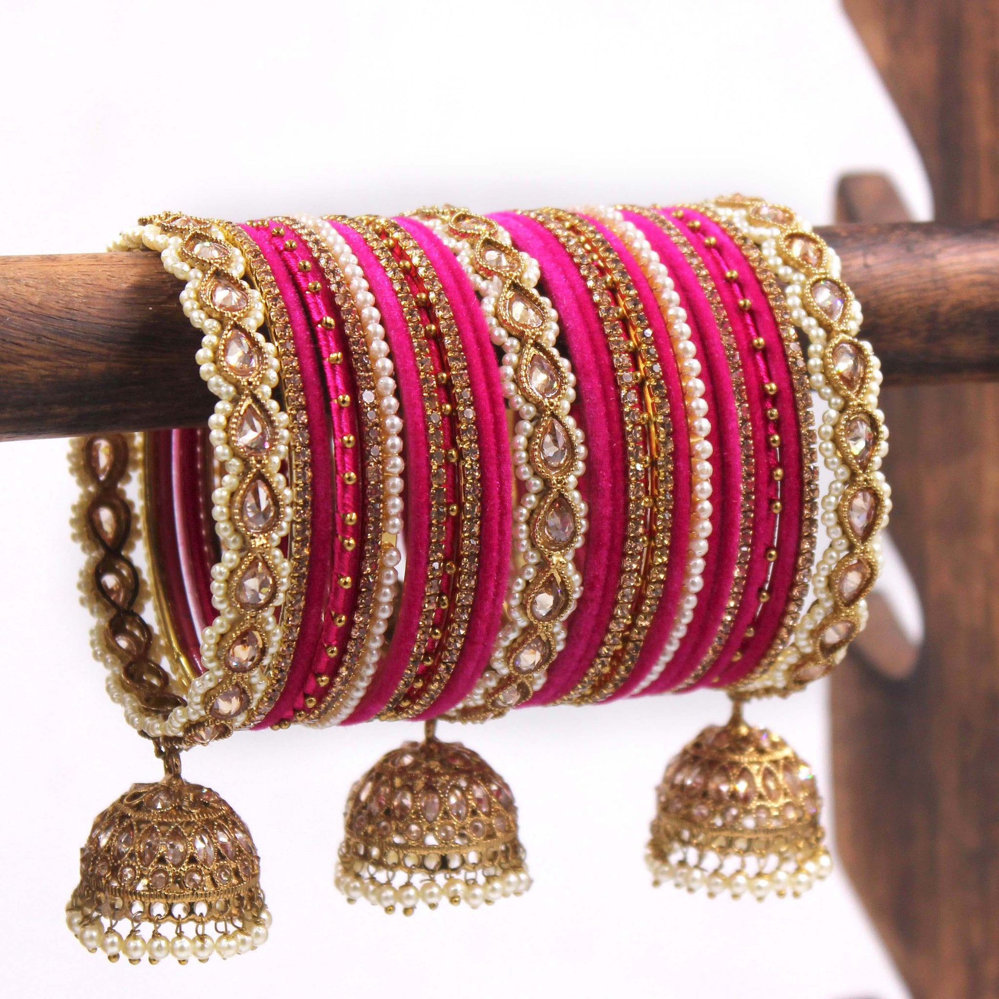 Designer Silk Thread Bangles Set