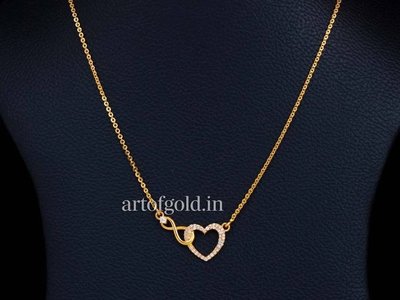 Art of Gold Infinity Heart Necklace