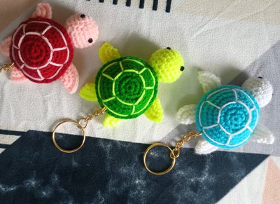 Crocheted Turtle Keychains