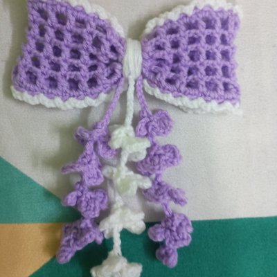 Handmade Crochet Butterfly Hair Clip