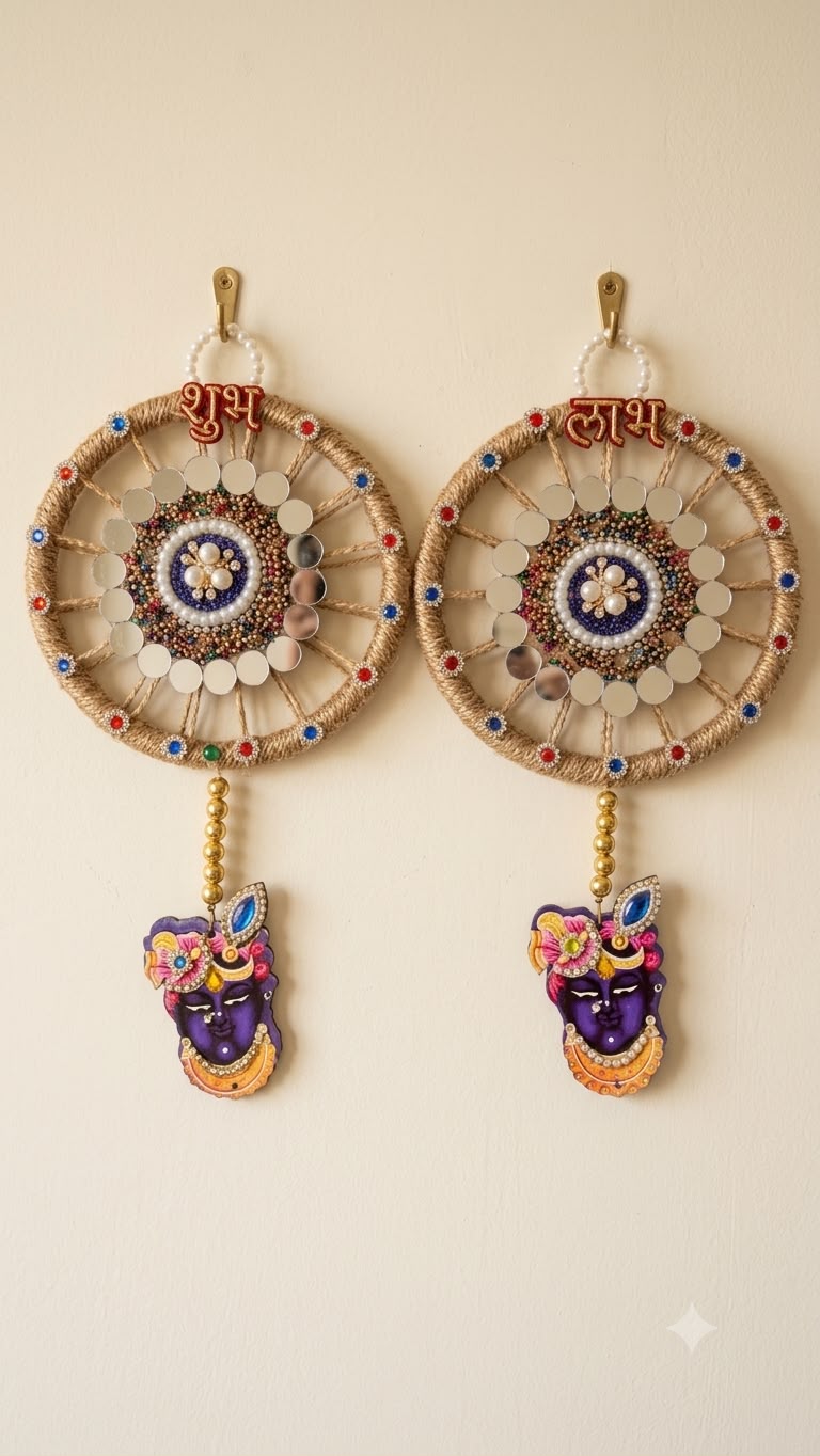Krishna Face Wall Hanging Decor Set