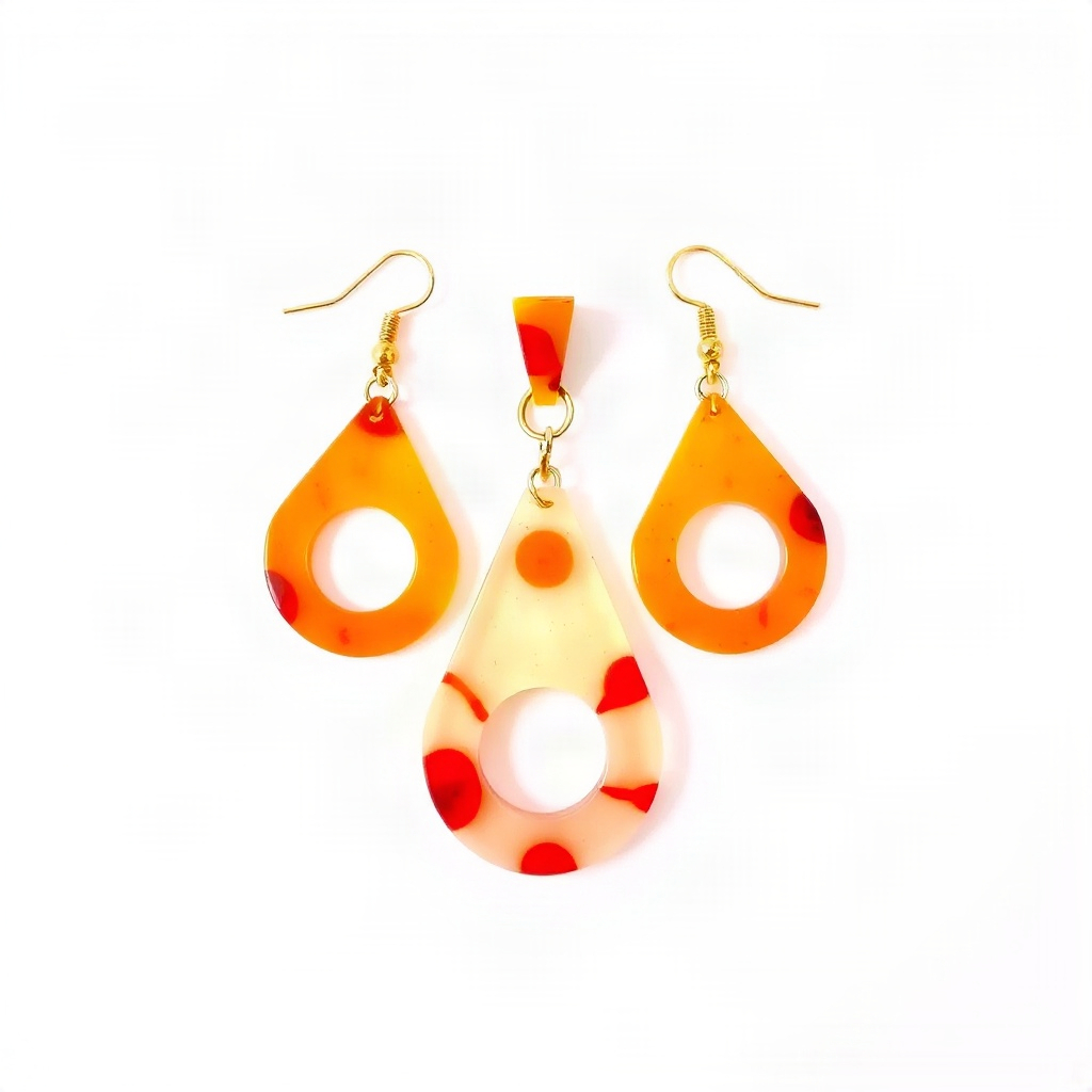 Resin Jewellery Set (Earrings + Pendant) (Sample) — Arnavtest5